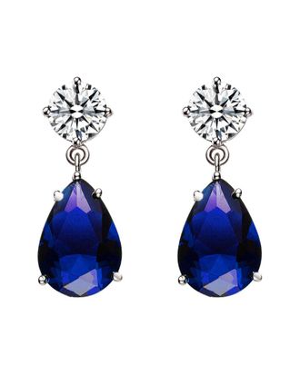Genevive Silver Cz Earrings