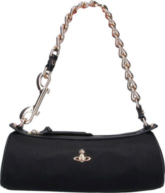 Vivienne Westwood Black Cindy Cylinder Viscose Shoulder Bag