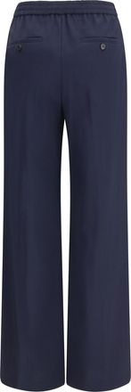 Max Mara Womens Trousers Mallo Pants Blue Fleece Wool (ovis Aries)