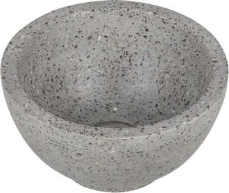 Differnz River waskom - 23x23x12cm - terrazzo grijs/grof
