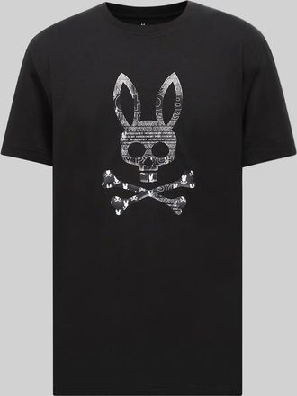Psycho Bunny Mens Jarvis Bunny Graphic Tee 001 BLACK / XS