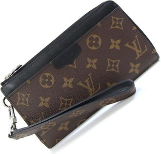 Louis Vuitton Monogram Macassar Monogram Macassar Long Wallet (Bi-Fold) (Pre-Owned)