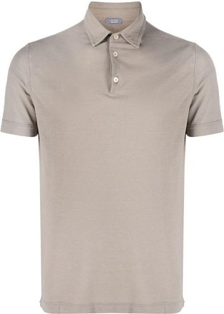 Zanone short-sleeved polo shirt - men - Cotton - 56 - Neutrals