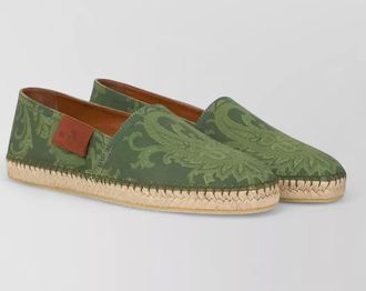 Etro paisley slip on espadrilles braided sole