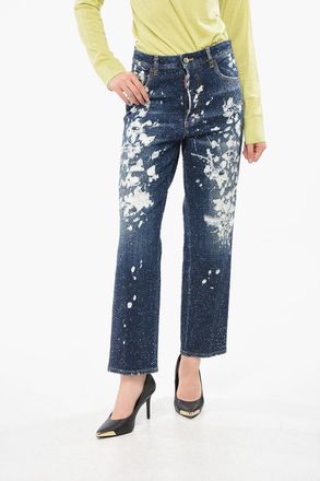 Dsquared2 Jeans Acid-Wash Effect BOSTON with Strass 19cm Dsquared2