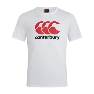 Canterbury Of New Zealand Heren Logo T-shirt van katoenmix (Wit)