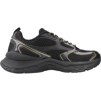 Emporio Armani Sneaker Predator - Heren - Sneakers - Zwart - 42 1/2 EU - Leer - Schoenen