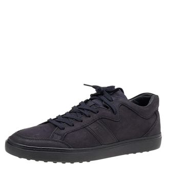 Tod's Tods Midnight Blue Leather Low Top Sneakers