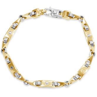 Pompeii3 Mens Link 14k Gold (28gram) or Platinum (45gram) 5.5mm Bracelet 8.5