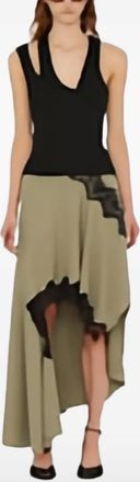 CHRISTOPHER ESBER Top monospalla a coste - Nero