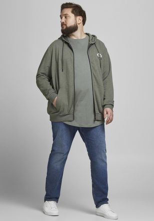 Jack & Jones Plus Size T-Shirt NOA TEE, Herren, Gr. 3XL, grau, Single Jersey, Obermaterial: 100% Baumwolle, JACK & JONES PLUSSIZE, unifarben, Basic, normal normal, Rundhals,