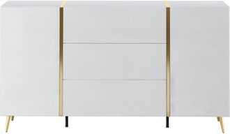 VENTE-UNIQUE.COM Aparador melamina blanco, dorado