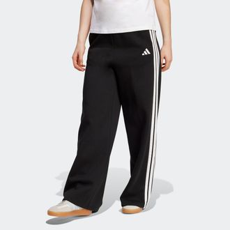 adidas Sporthose ADIDAS SPORTSWEAR W 3S FL PT, Damen, Gr. XL, N-Gr, schwarz, Obermaterial: 55% Baumwolle, 36% Polyester, 9% Viskose, Hosen Sporthose, weite B