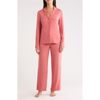 Nordstrom Moonlight Eco Knit Pajamas in Pink Cedar at Nordstrom, Size X-Small