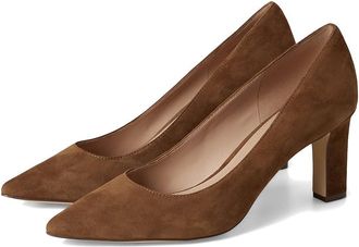 Cole Haan Mylah Heel Pump, 75mm Womens Shoes Spiced Brown Suede : 10.5 B - Medium, Leather