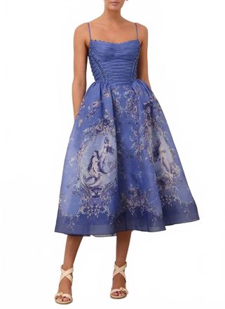 Zimmermann Rebellion Mermaid Picnic Dress In Blue