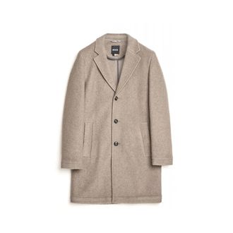 HUGO BOSS C-Hyde-SFT-244 Jas - Heren - Mantel - Grijs - M - Wol - Jassen