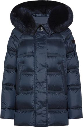 Peuterey Blauwe Takan Puffer Jas - Dames - Winterjassen - Blauw - L - Polyester - Jassen