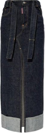 Dsquared2 Rokken, Dames, Blauw, XS, Katoen, X Magliano Lange Rok