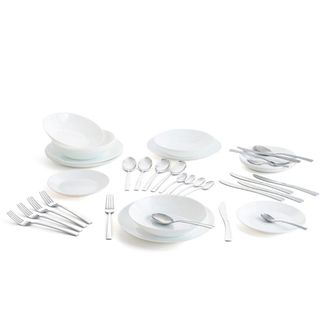 Arcopal Vajilla vidrio opal blanca 42 piezas
