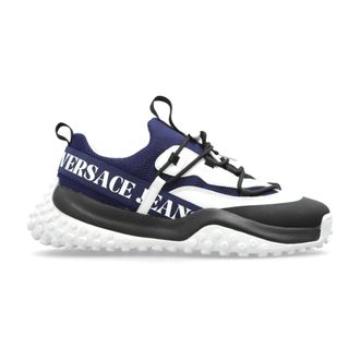 Versace Jeans Couture Sneakers, male, White, Size: 11 US Sports Shoes with Printed Logo