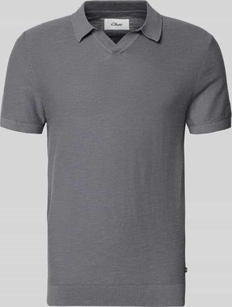 s.Oliver Red Label Regular Fit Poloshirt aus reiner Baumwolle in Hellgrau, Gr&ouml;&szlig;e XXL
