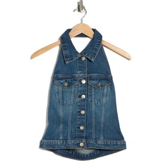 Reformation Luisa Denim Halter Top in Mellusine at Nordstrom Rack, Size 12