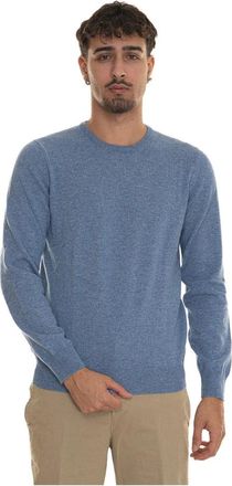 Gran Sasso Wol Kasjmier Viscose Pullover - Heren - Ronde hals truien - Blauw - 3XL - Wol - Truien & Vesten