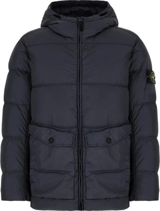 Stone Island Heren, Jassen, Blauw, Maat: XL Polyamide