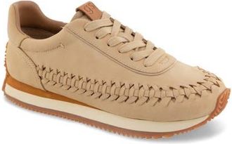 Gentle Souls Jolena Woven Detail Sneaker in Sand Leather at Nordstrom, Size 9.5