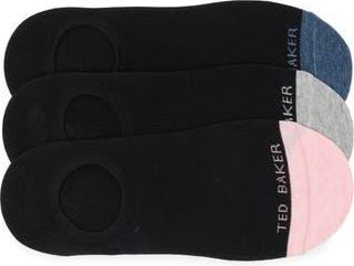 Ted Baker Pack of 3 No Show Socks in Black at Nordstrom Rack