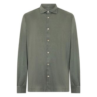 Fedeli Casual Shirts, male, Green, Size: 3XL Elegant Shirt for Any Occasion