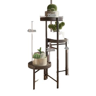 OEM Soporte Para Plantas, Dise&ntilde;o De Varios Niveles, F&aacute;cil Montaje, Negro, 3 Macetas B