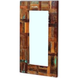 Berkfield Home Mirror Solid Reclaimed Wood 80x50 cm