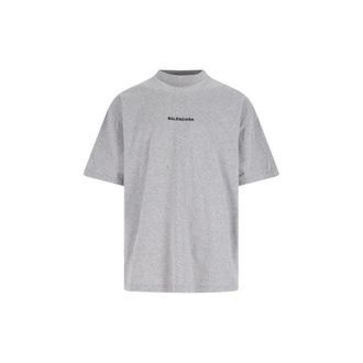 Balenciaga T-Shirts, male, Gray, Size: L Uniform Oversize T-Shirt