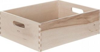 KESPER Caja De Almacenamiento De Madera De Haya Clara Rectangular