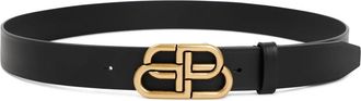 Balenciaga Zwart accessoires riem met gouden gesp - Heren - Riemen - Zwart - 105 CM - Leer - Accessoires