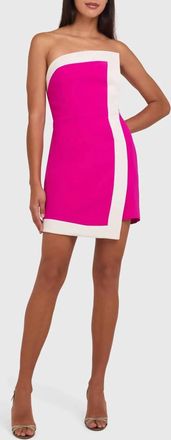 Amanda Uprichard Rhodes Mini Dress In Dark Hot Pink