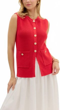 Entro Tiegan Sleeveless Vest In Red