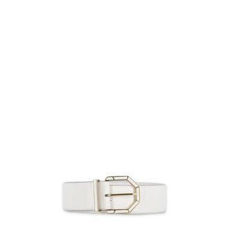 Etro Etro, Belts, female, White, Size: 85 CM Leather Belt with Metal Buckle