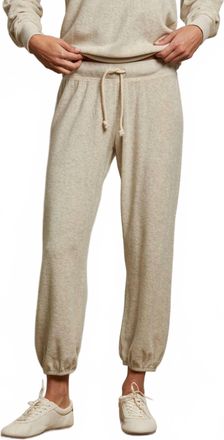 perfectwhitetee Gogo Loop Terry Jogger In Oatmeal
