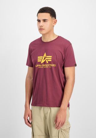Alpha Industries T-Shirt ALPHA INDUSTRIES Basic T-Shirt BL, Herren, Gr. XS, rot (burgundy), Obermaterial: 100% Baumwolle, Shirts T-Shirt