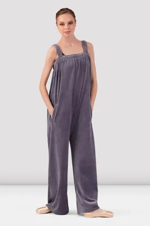 Bloch Ladies Isabella Velvet Jumpsuit, Dusty Lavender