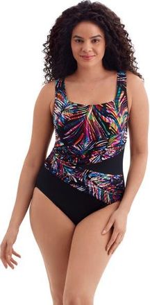 Longitude Wrap Sash Tank Long Torso One-Piece Swimsuit in Coolangata at Nordstrom, Size 18