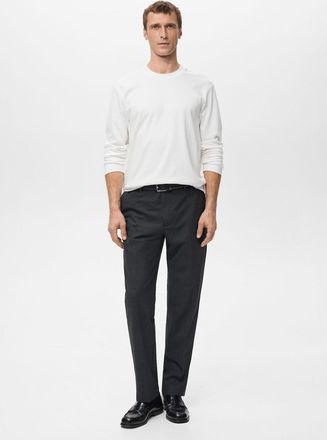 Mango Maglietta manica lunga regular fit bianco - Uomo - XXL - MANGO MAN