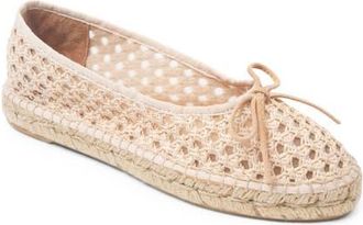 Patricia Green Sydney Ballet Flat in Natural Raffia at Nordstrom, Size 10