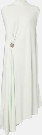 Bottega Veneta Nodo Quadro cr&ecirc;pe jersey midi dress