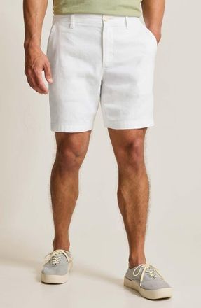 Tommy Bahama Beach Coast Stretch Linen & Cotton Cargo Shorts in White at Nordstrom, Size 42