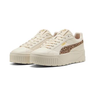 Puma Sneaker PUMA KARMEN II ANIMAL FLAIR, Damen, Gr. 42,5, weiss (alpine snow, toasted almond), Synthetik, Schuhe Sneaker