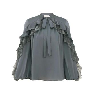 Zimmermann H26 Coat - female - Zimmermann - Blouses - Blue - XS - Blouses & Shirts